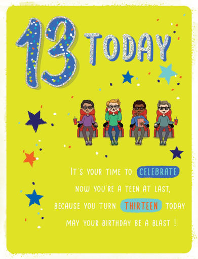 Picture of 13 TODAY BIRTHDAY CARD